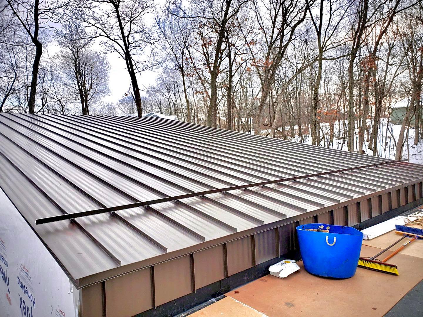 colored roof, vintage roof, vintage metal roof, metal roofing, double lock standing seam, Culpitt roofing, residential, Wisconsin, Minnesota
