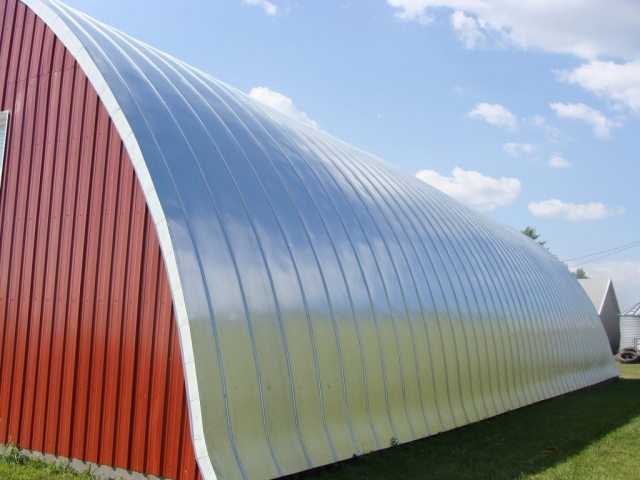 galvanized roof, galvanized metal, double lock standing seam, sheet metal, metal roofing, hip barn, agricultural, Culpitt roofing, Wisconsin, Minnesota