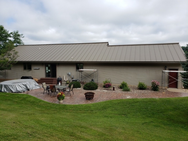 bronze roof, bronze metal roof, metal roofing, double lock standing seam, Culpitt roofing, residential, Wisconsin, Minnesota